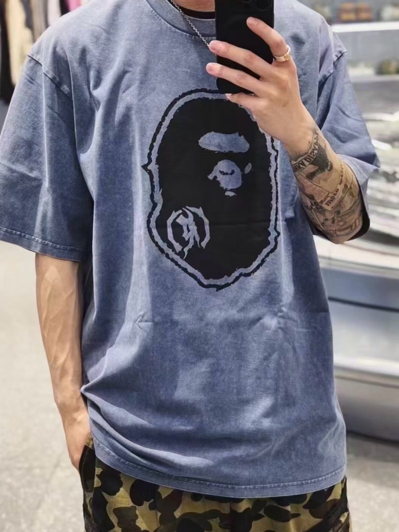 Blue Denim Portrait Graphic T-Shirt