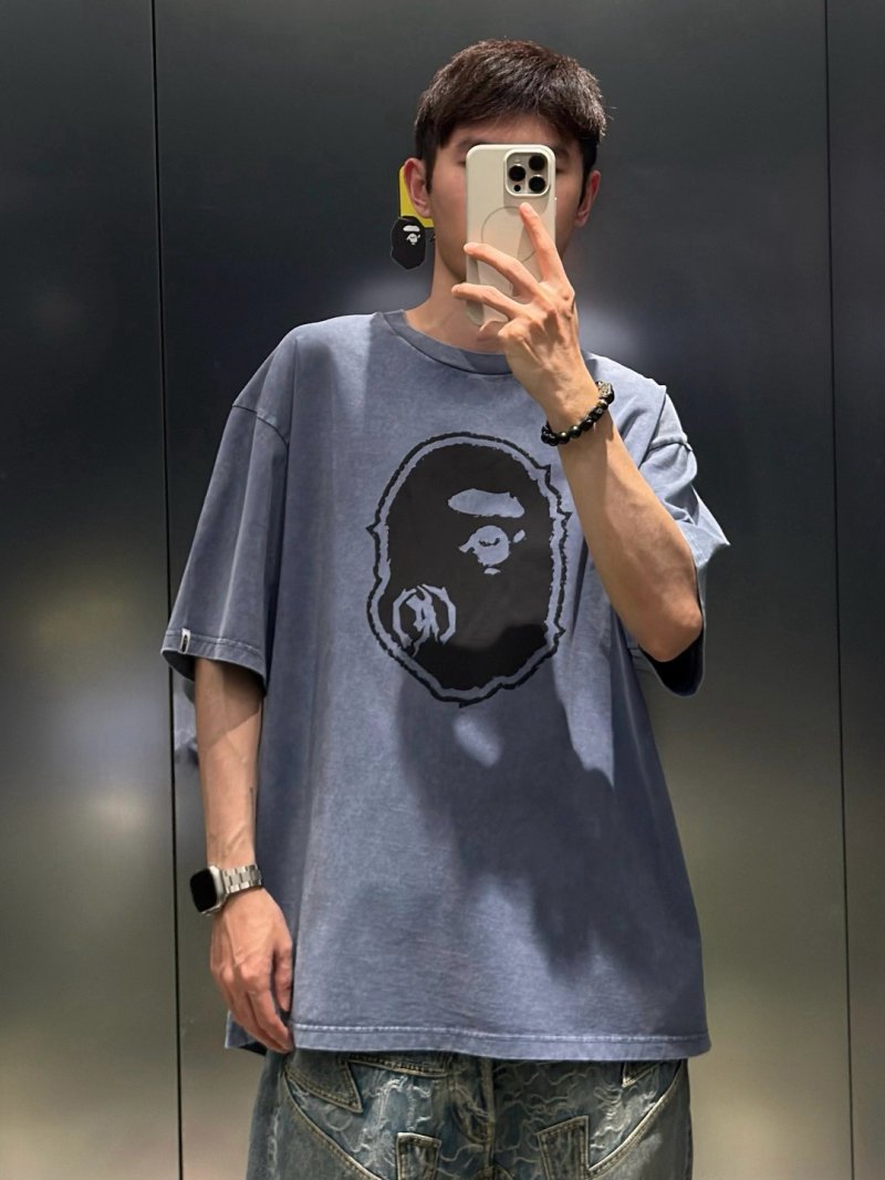 Blue Denim Portrait Graphic T-Shirt view