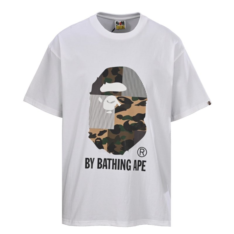 A Bathing Ape Camo Head White T-Shirt view