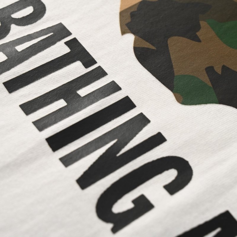 A Bathing Ape Camo Head White T-Shirt view