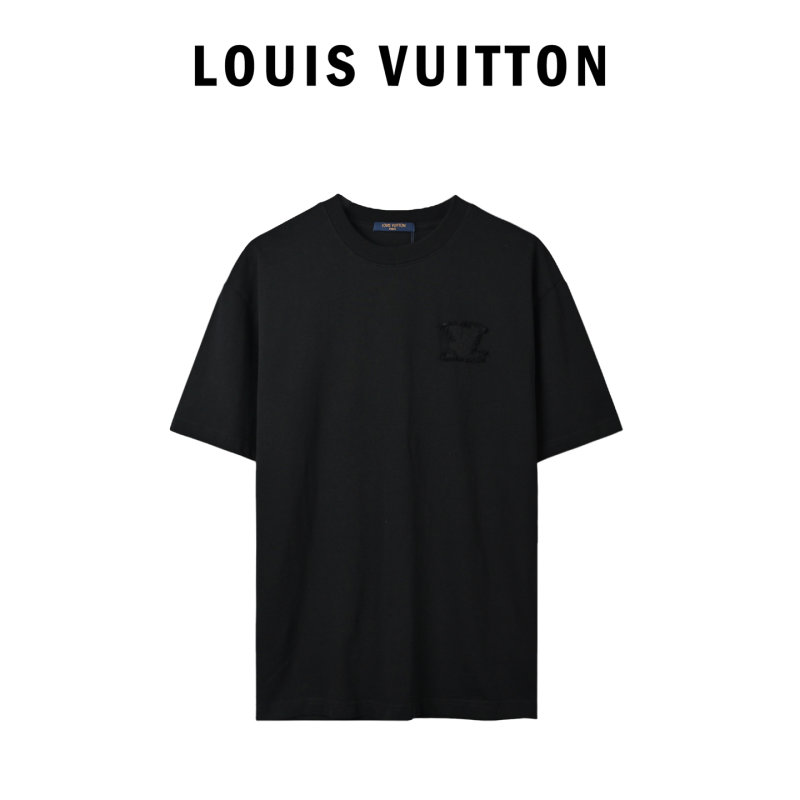 Louis Vuitton Black Monogram Embroidered T-Shirt view