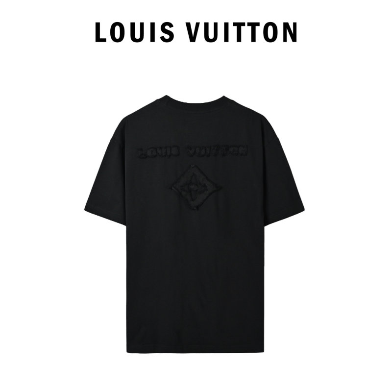 Louis Vuitton Black Monogram Embroidered T-Shirt view