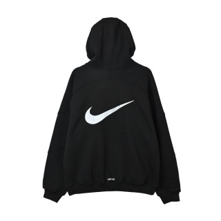 Nike Swoosh Black Windbreaker Jacket view 14