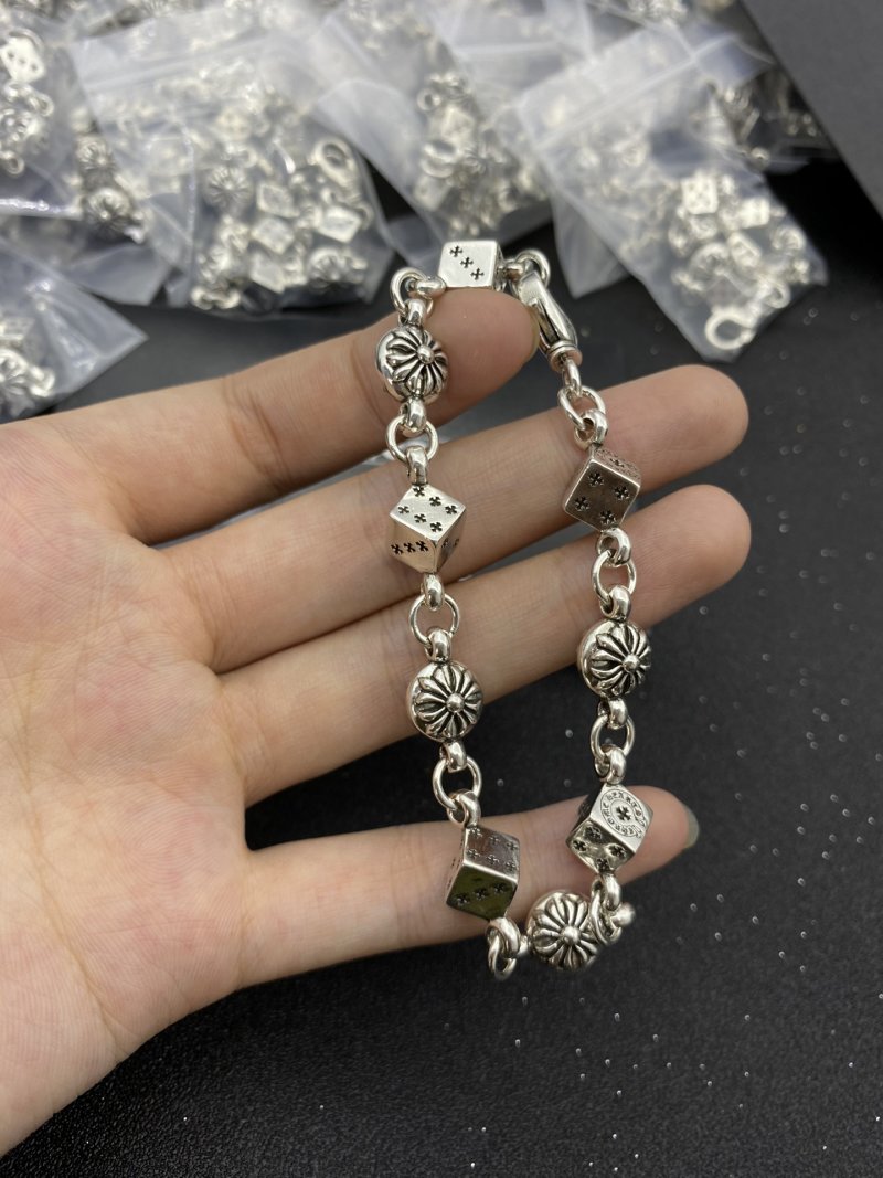 Chrome Hearts Dice Link Bracelet Silver view