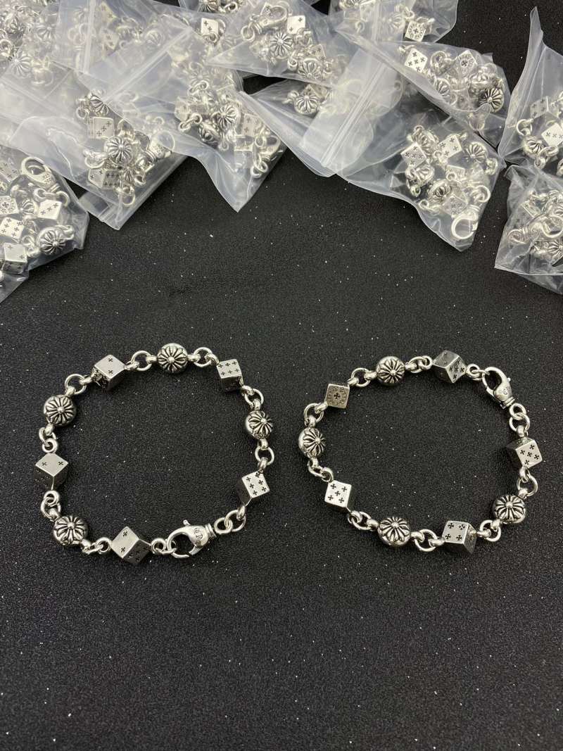 Chrome Hearts Dice Link Bracelet Silver view