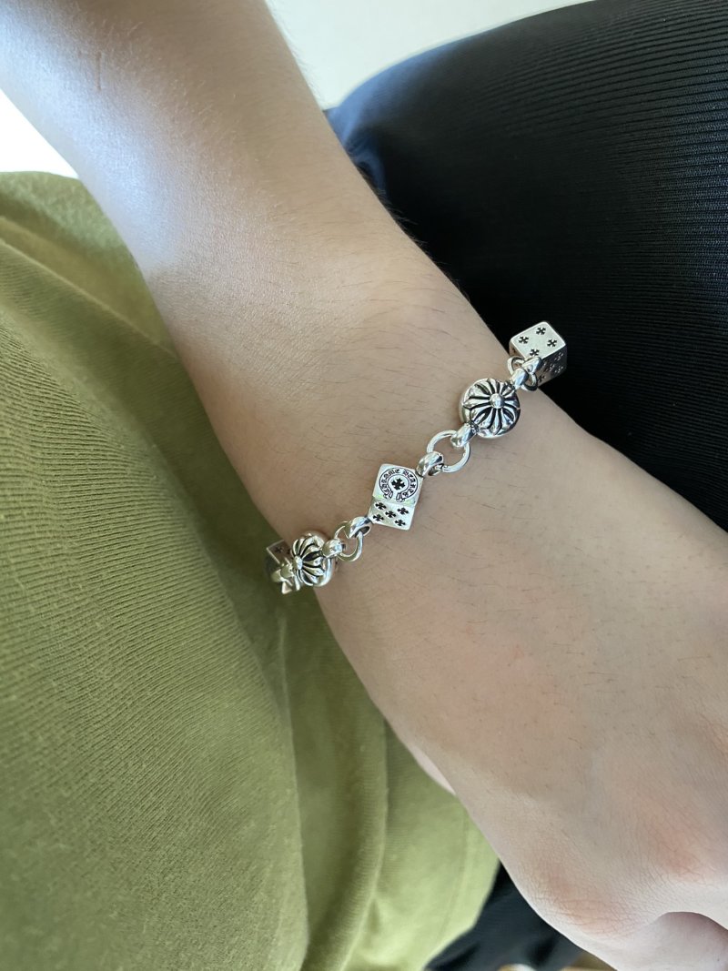 Chrome Hearts Dice Link Bracelet Silver view