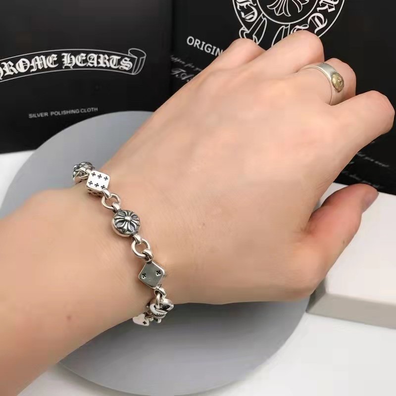 Chrome Hearts Dice Link Bracelet Silver view