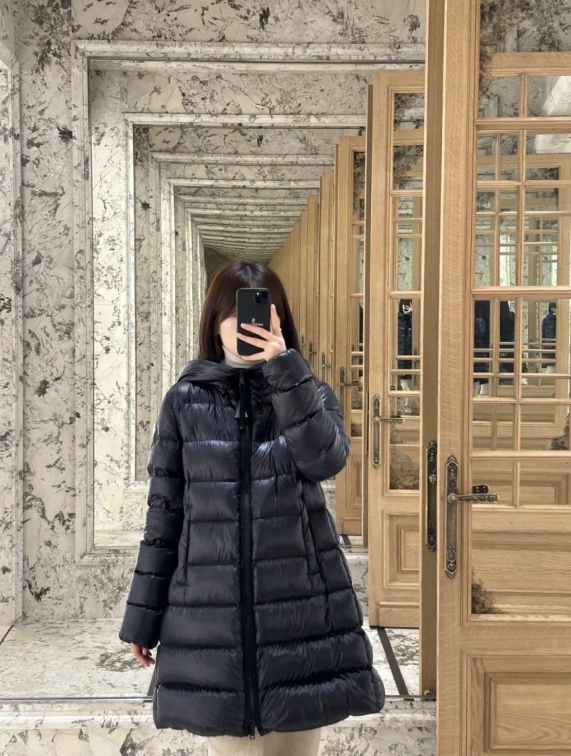 Black Puffer Down Jacket Women's Winter Coat view