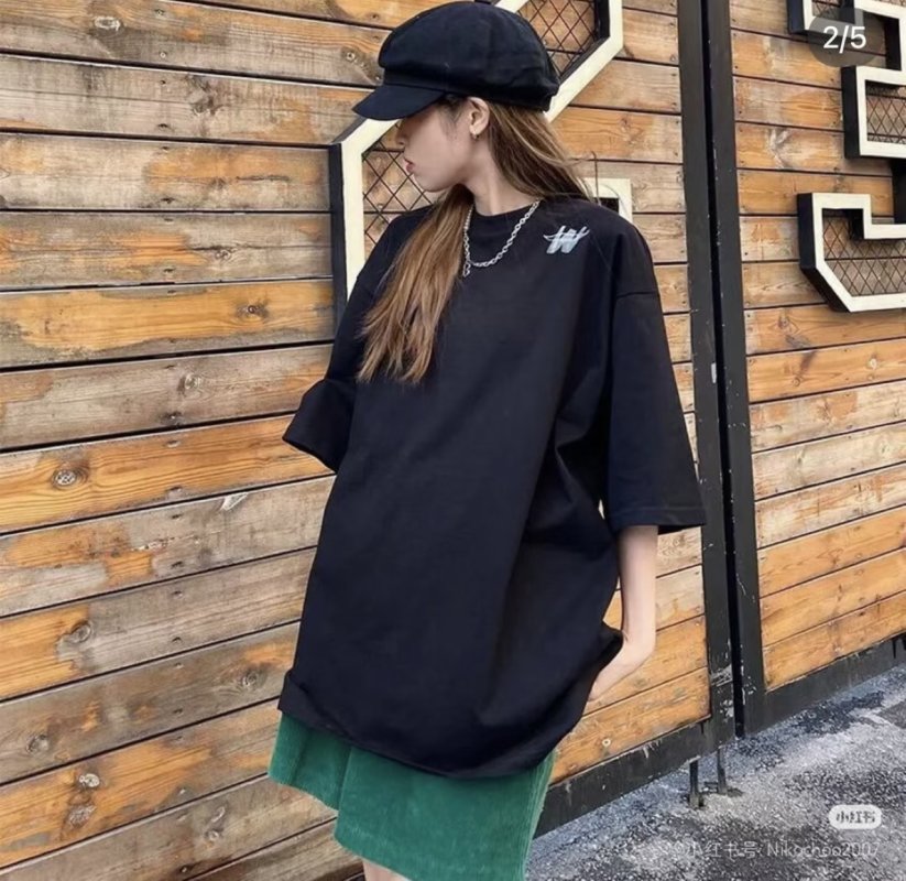 Black Oversized Short Sleeve T-Shirt view