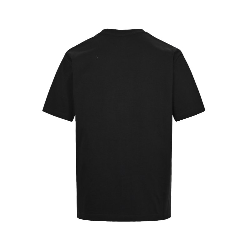 Black Graphic Print Short Sleeve T-Shirt with Colorful Logo Design view