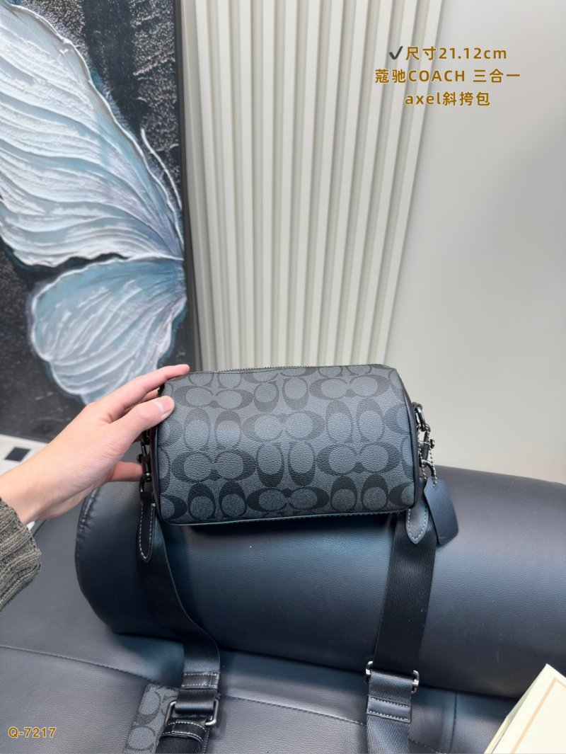 Coach Axel 3-in-1 Crossbody Bag Black Monogram view