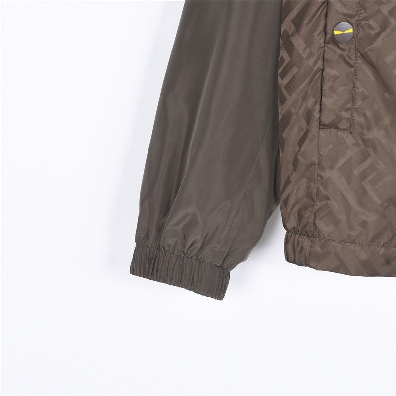 Fendi Monogram Windbreaker Jacket Brown view