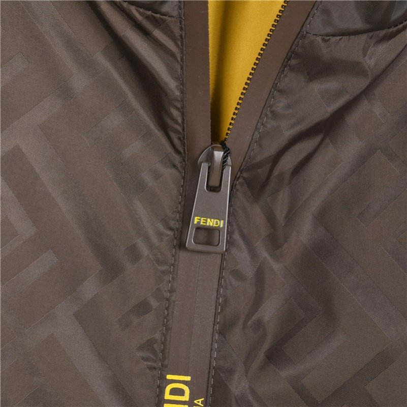 Fendi Monogram Windbreaker Jacket Brown view