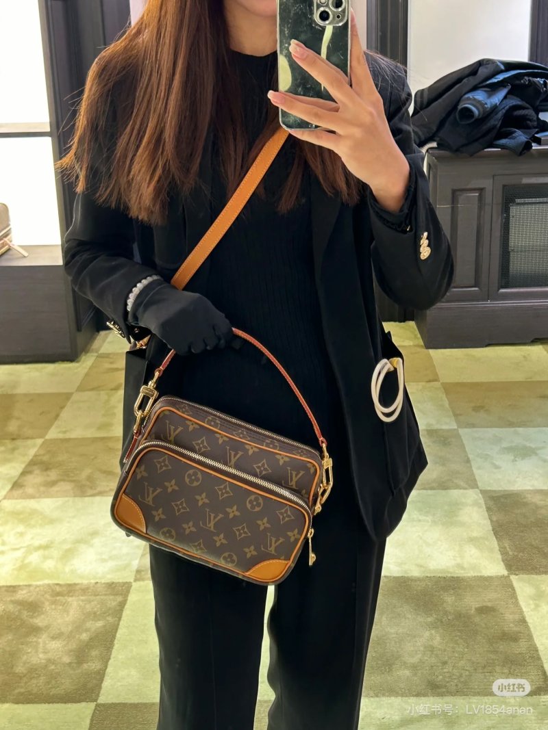 Louis Vuitton Monogram Messenger Crossbody Bag Brown view
