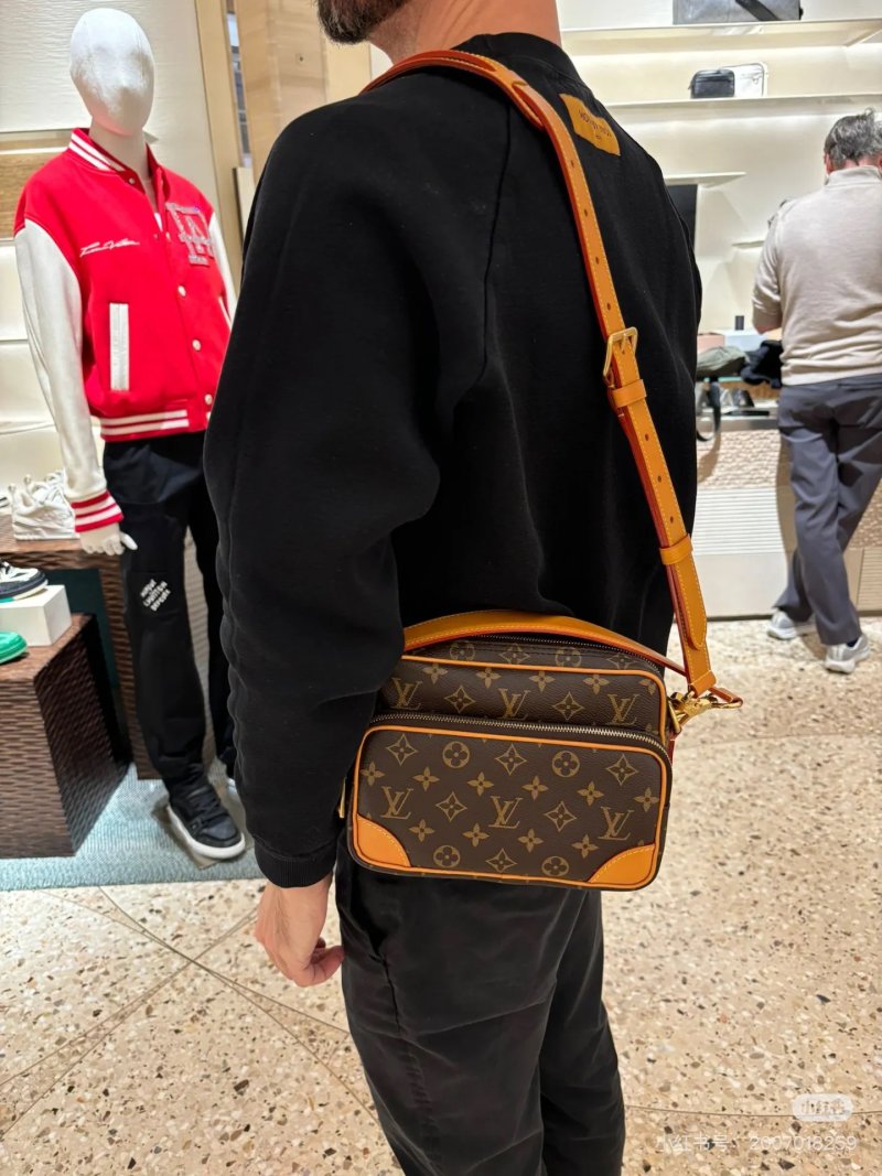Louis Vuitton Monogram Messenger Crossbody Bag Brown view