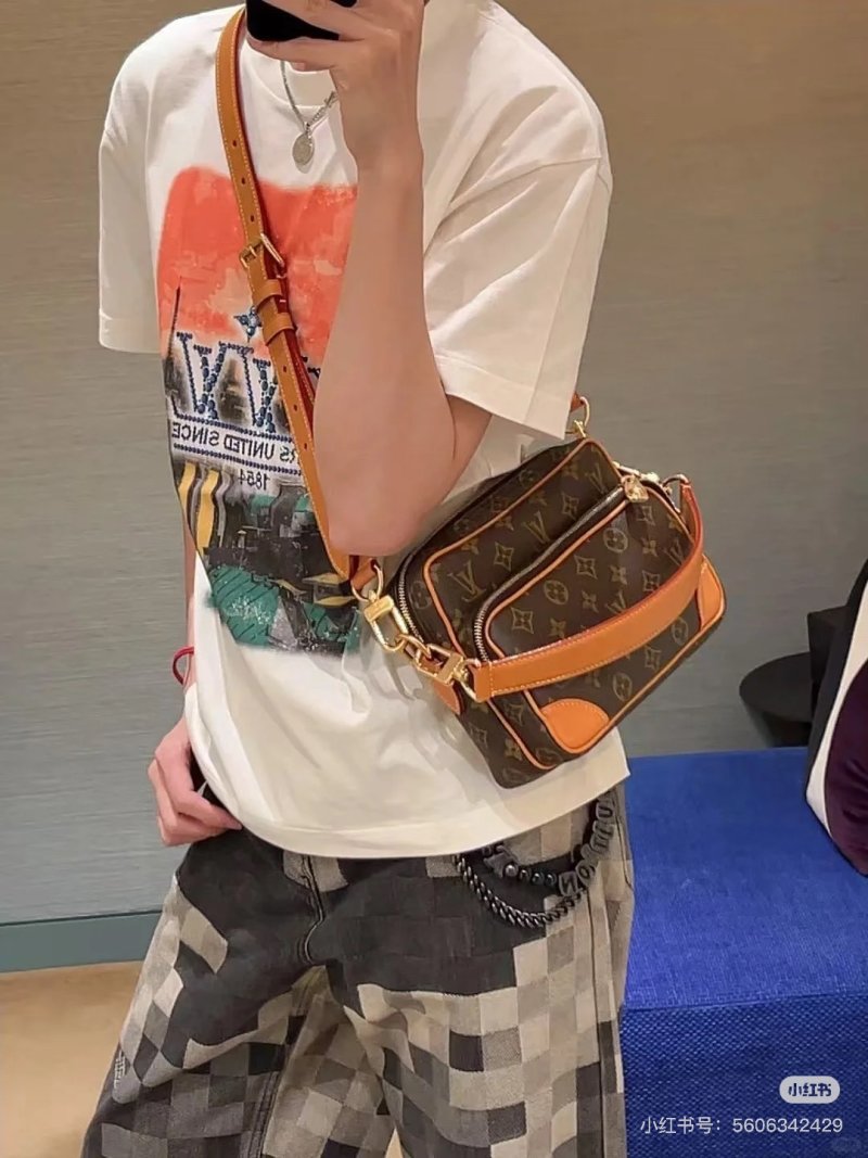 Louis Vuitton Monogram Messenger Crossbody Bag Brown view