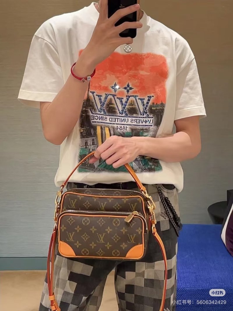 Louis Vuitton Monogram Messenger Crossbody Bag Brown view