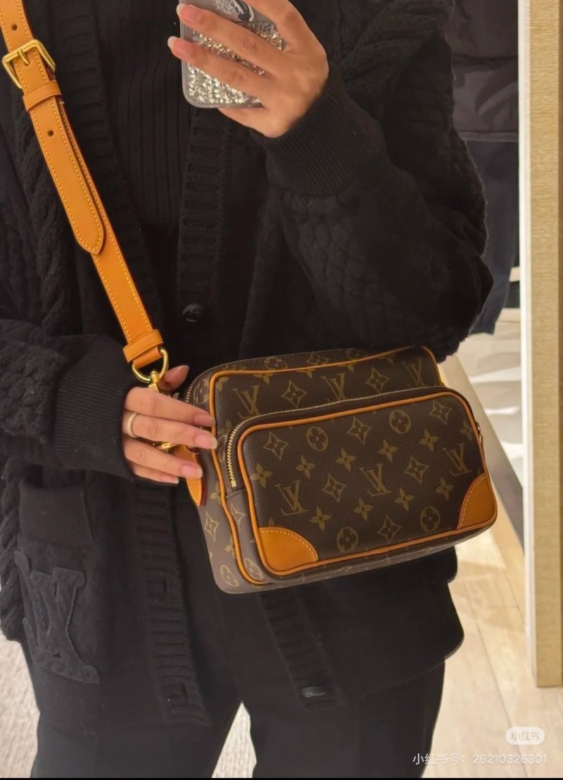 Louis Vuitton Monogram Messenger Crossbody Bag Brown view
