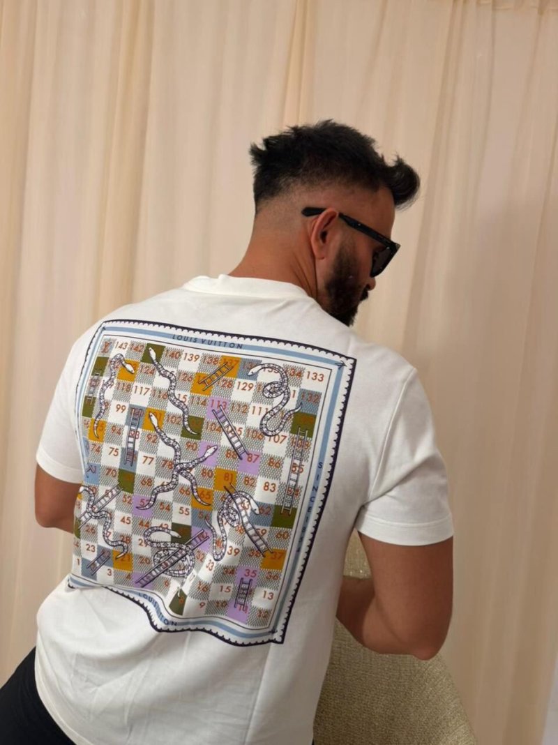 Louis Vuitton Game Board Print Cream T-Shirt view
