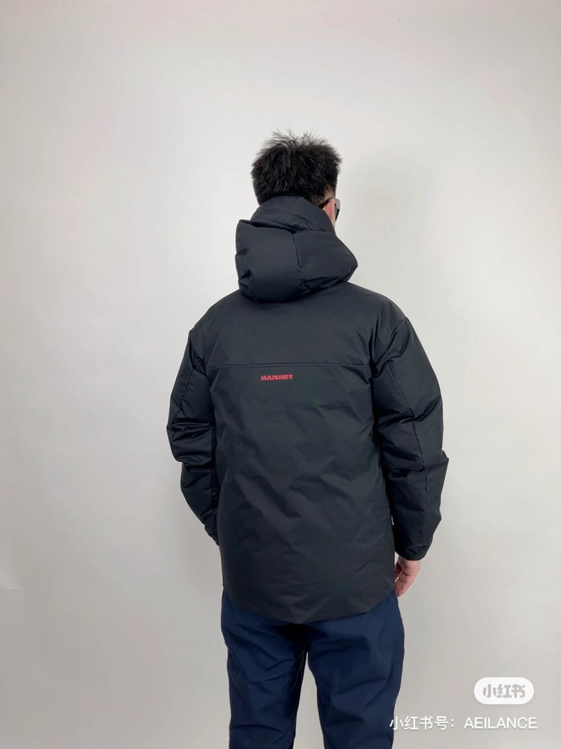 Black Padded Down Jacket with Hood view