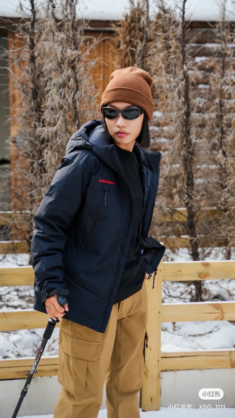 Black Padded Down Jacket with Hood view
