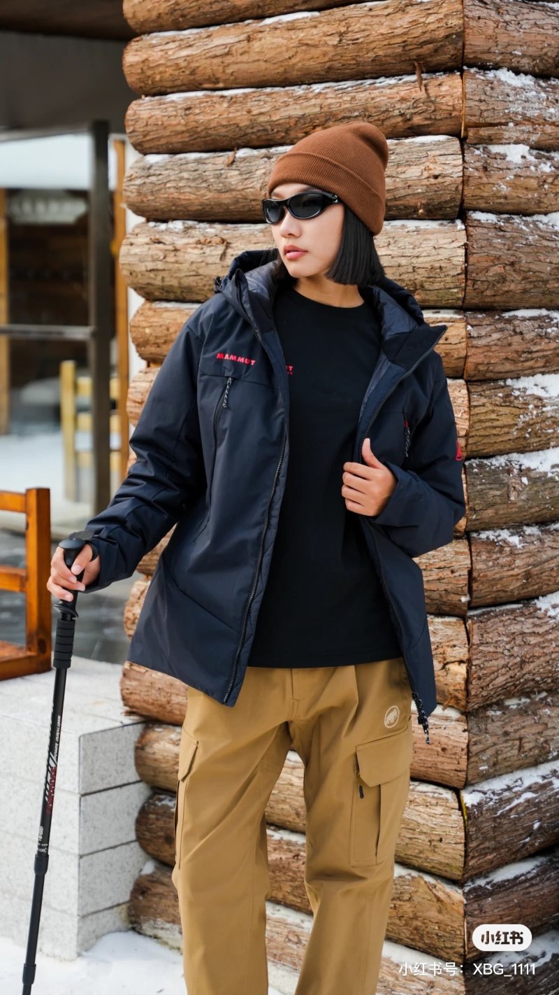 Black Padded Down Jacket with Hood view