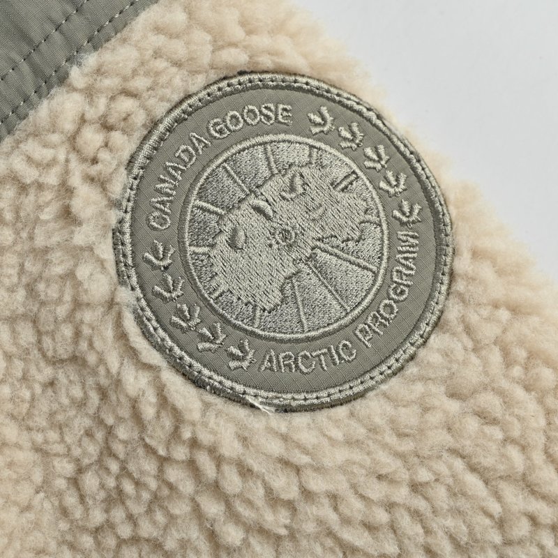Cream & Grey Sherpa Fleece Zip Hoodie Jacket view