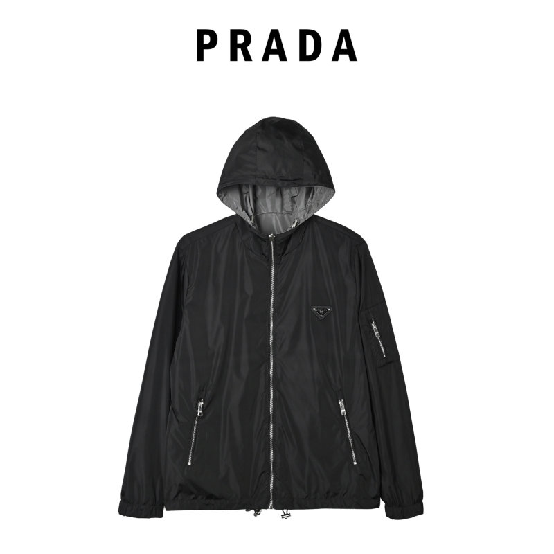 Prada Black Nylon Zip-Up Jacket view