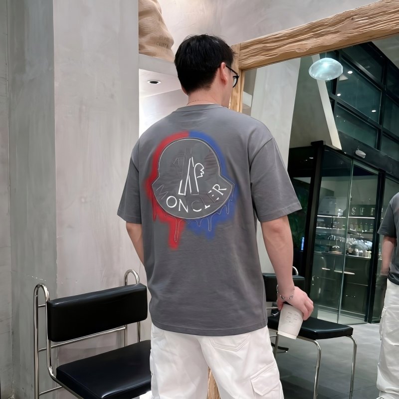 Charcoal Grey Short Sleeve T-Shirt with Red Embroidered Logo view
