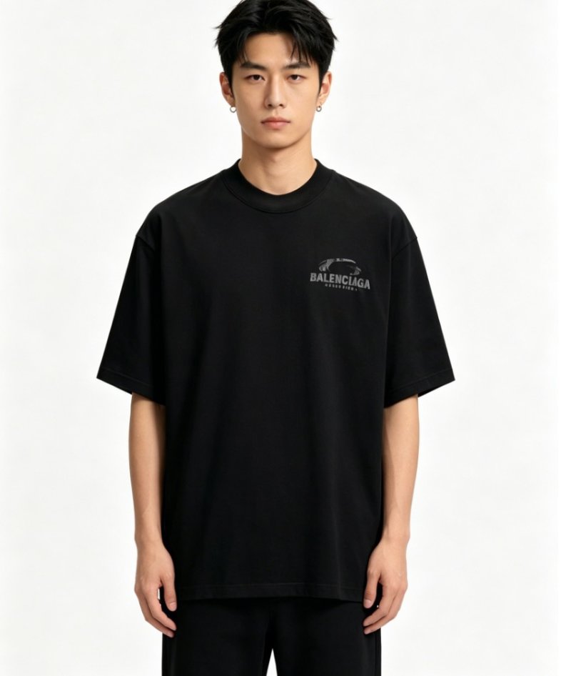 Balenciaga Logo Black T-Shirt