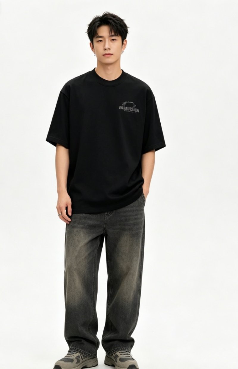 Balenciaga Logo Black T-Shirt view