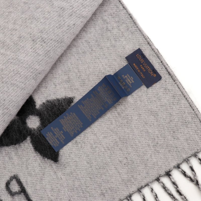 Louis Vuitton LV Monogram Cashmere Fringe Scarf Black view