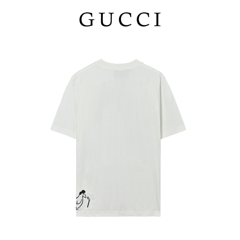 Gucci Star Cartoon Character White T-Shirt view