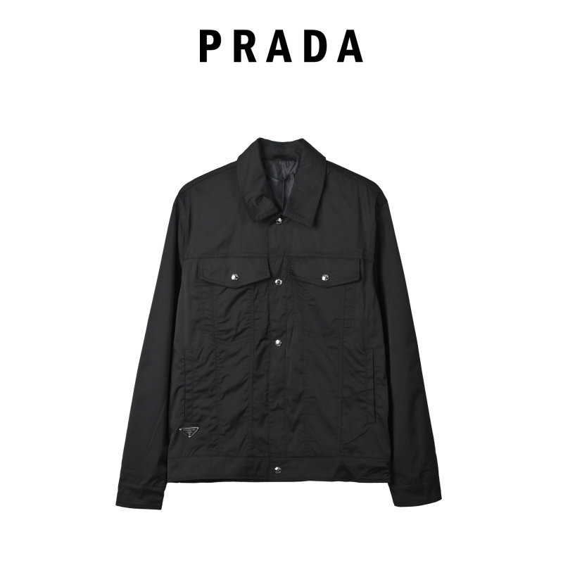 Black Oversized Button-Up Jacket view