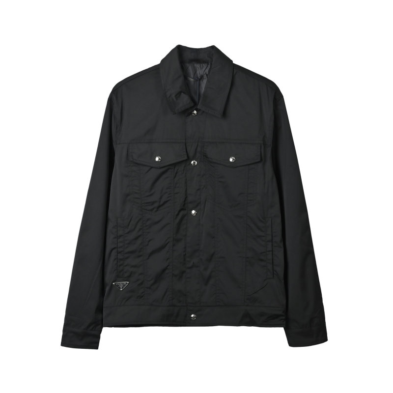Black Oversized Button-Up Jacket view