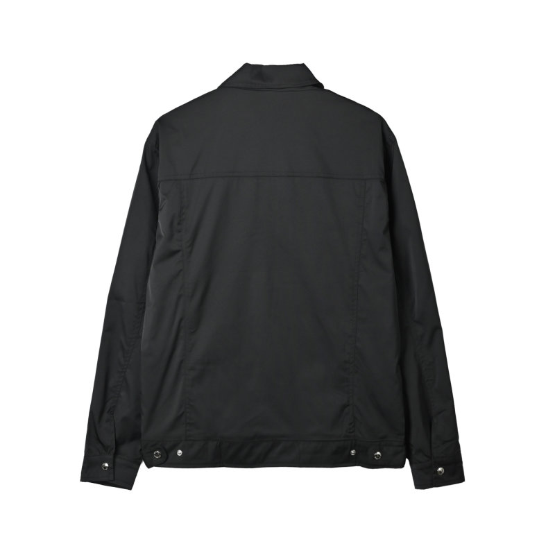 Black Oversized Button-Up Jacket view