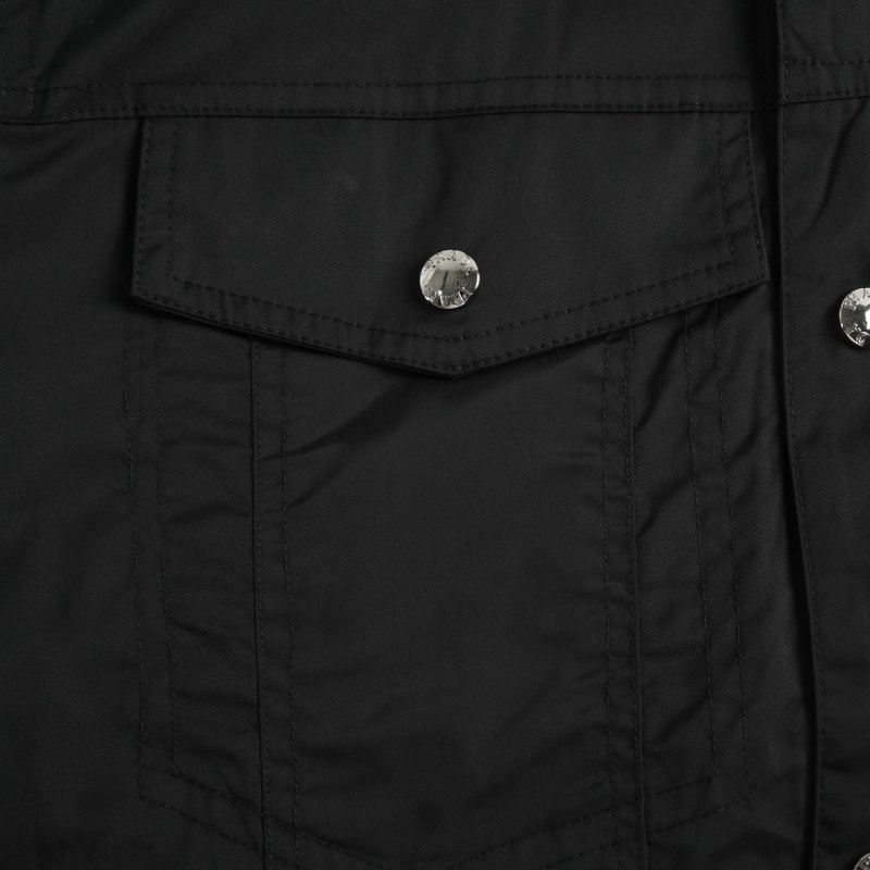 Black Oversized Button-Up Jacket view
