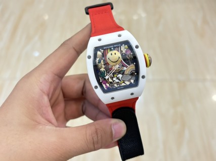 Richard Mille RM 88 Smiley Automatic Flywheel White Red view 2