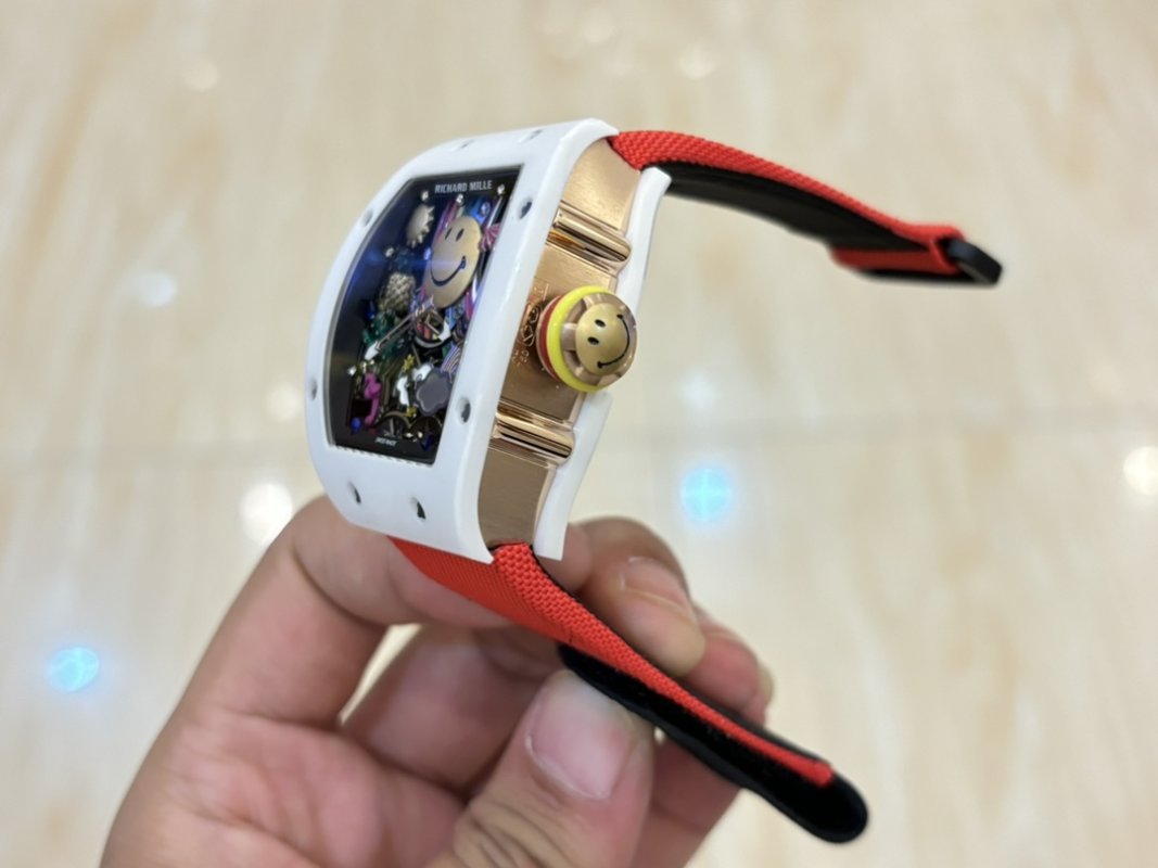 Richard Mille RM 88 Smiley Automatic Flywheel White Red view