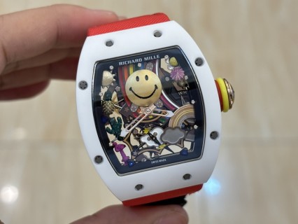 Richard Mille RM 88 Smiley Automatic Flywheel White Red view 5