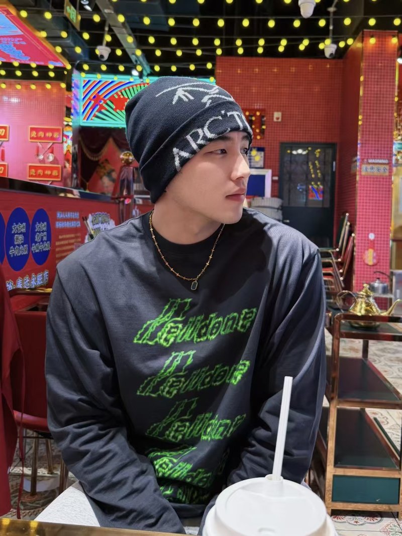Black Neon Graphic Logo Long Sleeve T-Shirt view