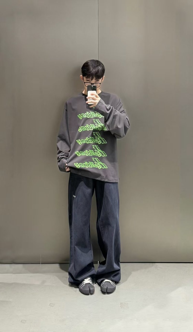 Black Neon Graphic Logo Long Sleeve T-Shirt view