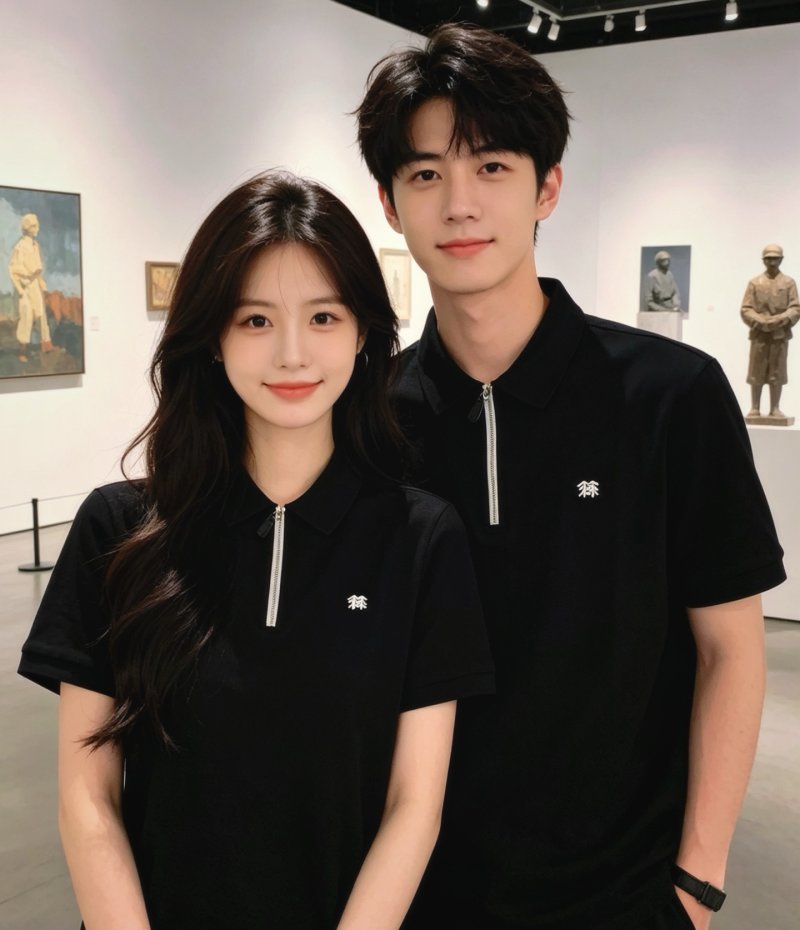 Black Short Sleeve Zip T-Shirt view