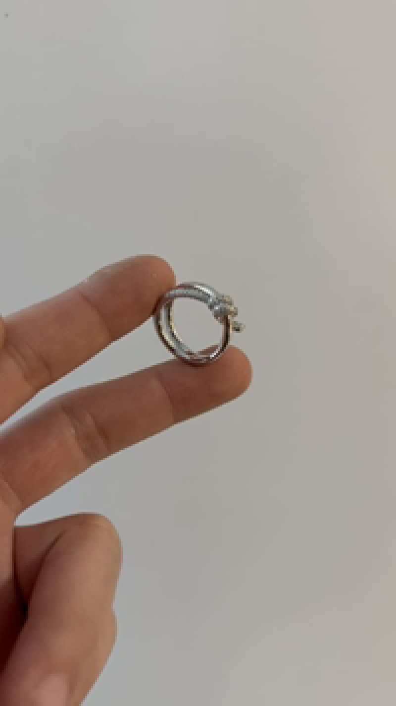Silver-Tone Minimalist Band Ring