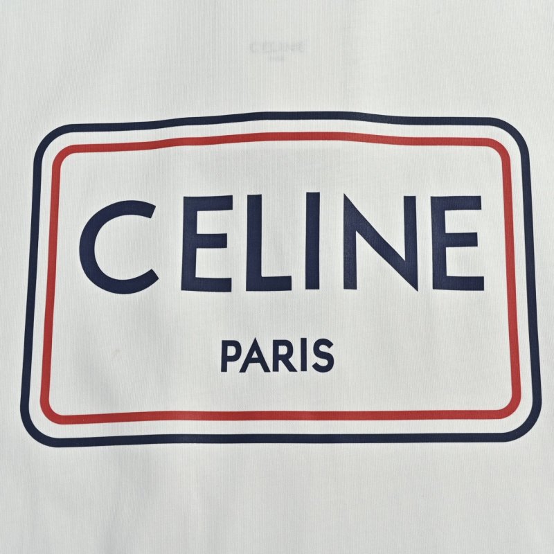 Celine Paris Logo White T-Shirt view