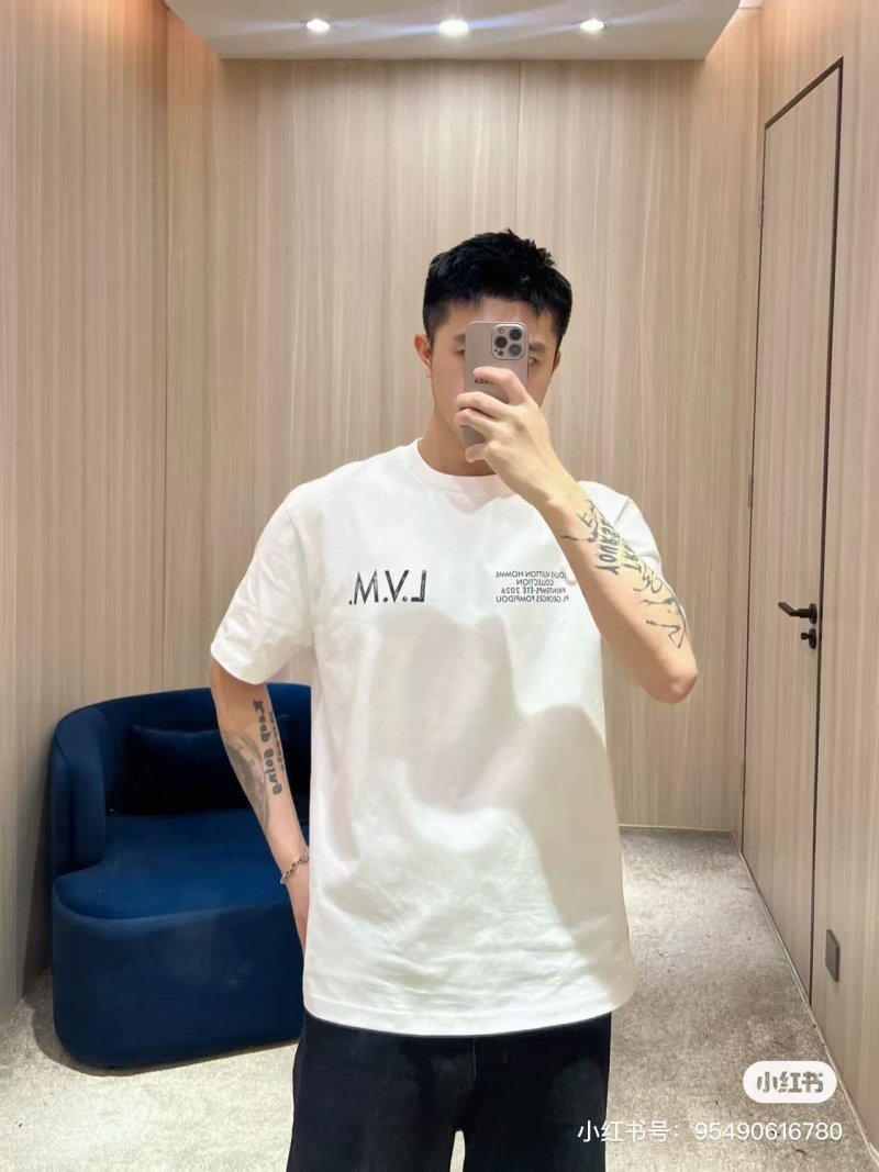 L.V.M. White Short Sleeve T-Shirt view