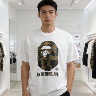 A Bathing Ape Camo Head White T-Shirt view 5