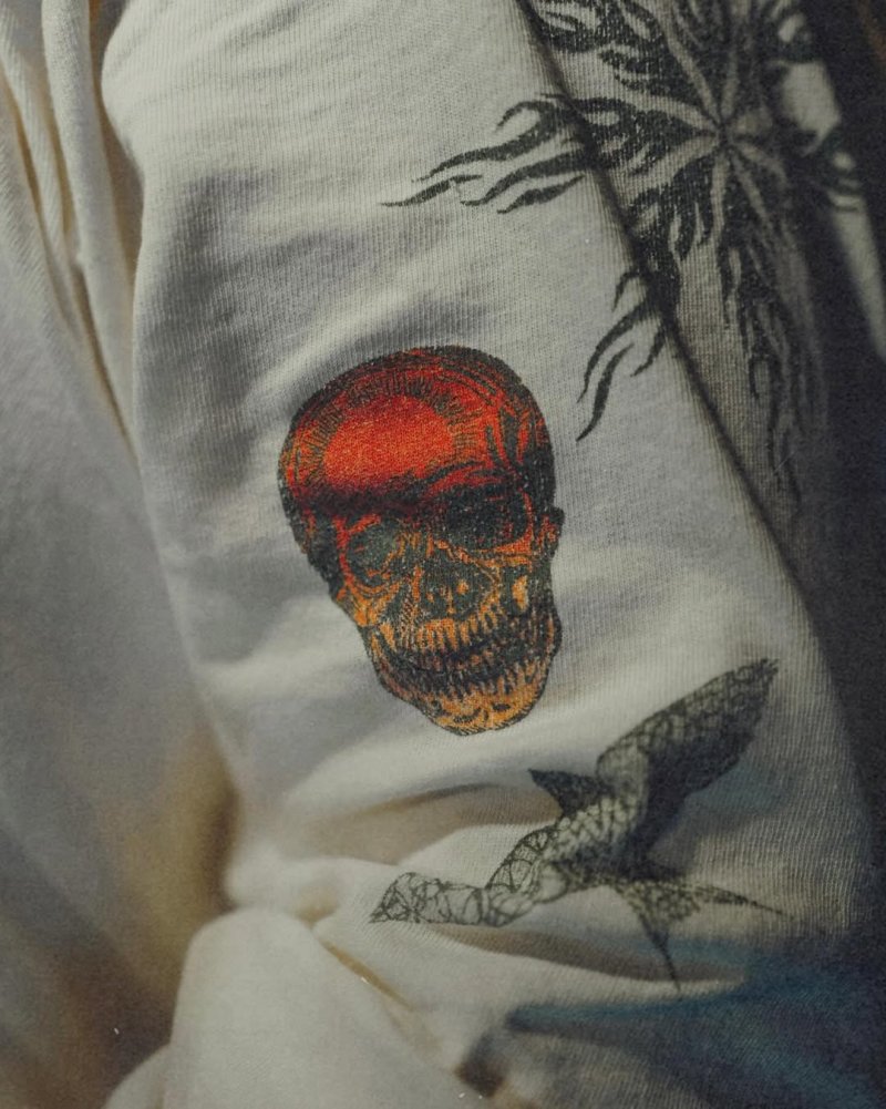Vintage Angel Wings White Long Sleeve Graphic Tee view