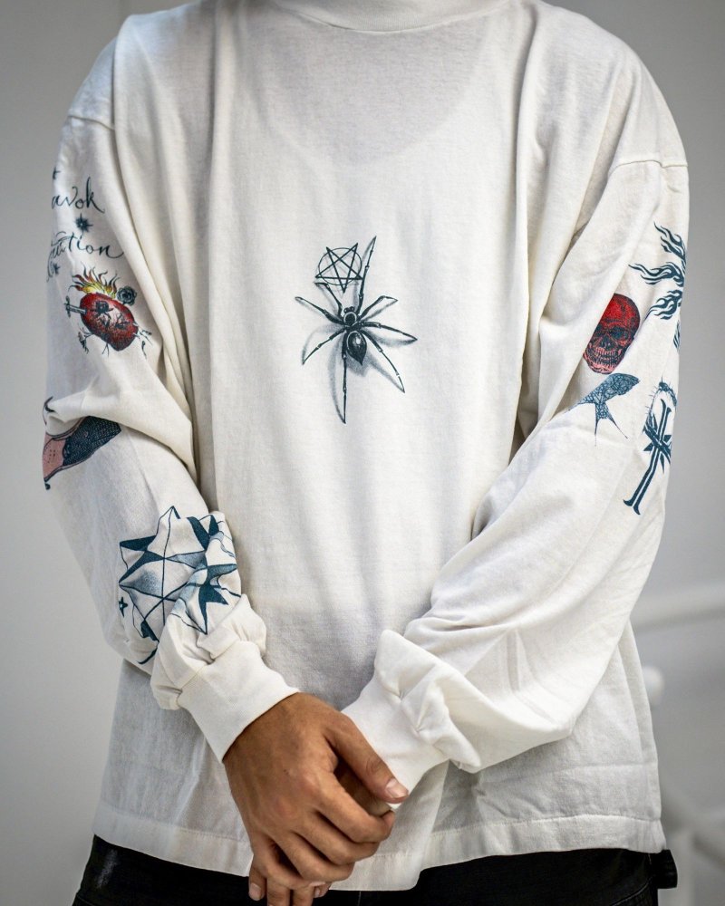 Vintage Angel Wings White Long Sleeve Graphic Tee view