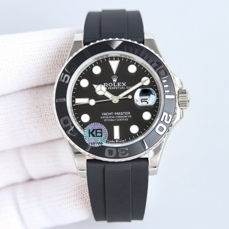 Rolex Yacht-Master Black Dial Stainless Steel Watch